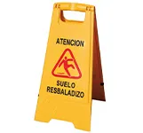 atencion suelo resbaladizo