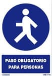 paso obligatorio para personas