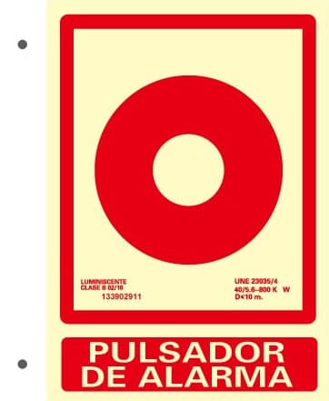 banderola pulsador alarma