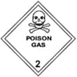 señal de mercancias peligrosas Gases Sustancias tóxicas / corrosivas 