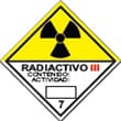 señal de mercancias peligrosas Materiales radioactivos (Radiación de Nivel Bajo a Alto)