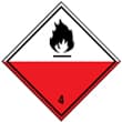 señal de mercancias peligrosas Sustáncias espontaneamente combustibles tóxicas (Reactivas con el aire).