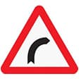 señal de trafico curva peligrosa hacia la izquierda