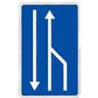 señal de trafico Final de carril destinado a la circulación