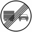 señal de trafico Fin de la prohibición de adelantamiento para camiones