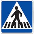 señal de trafico Situación de un paso para peatones