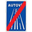 señal de trafico fin de autovia señal de trafico fin de autovia