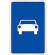señal de trafico via reservada para automoviles señal de trafico via reservada para automoviles