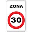 señal de trafico zona a 30
