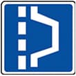 señal de trafico apartadero en tuneles