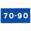 señal de trafico Intervalo aconsejado de velocidades señal de trafico Intervalo aconsejado de velocidades