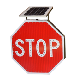 Señal placa solar stop