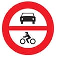 Señal de trafico Entrada prohibida a vehículos de motor