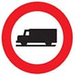 Señal de trafico Entrada prohibida a vehículos destinados al transporte de mercancías