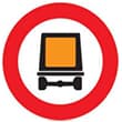 Señal de trafico Entrada prohibida a vehículos destinados al transporte de mercancías con mayor peso autorizado que el indicado