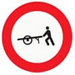 señal de trafico Entrada prohibida a carros de mano