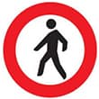 señal de trafico Entrada prohibida a peatones
