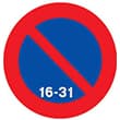 Señal de trafico Estacionamiento prohibido los días pares