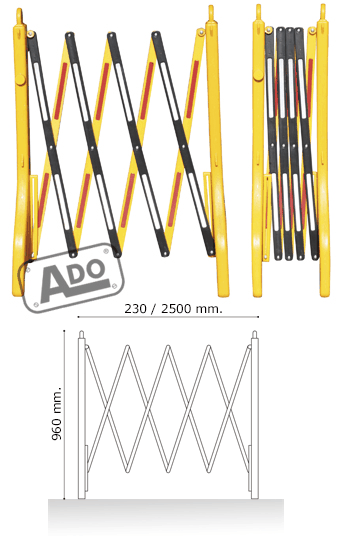 valla extensible abierta plastico
