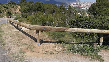 instalación vallado bionda madera