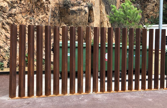 vallado modular corten instalado vallado modular corten instalado