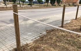 valla cord de madera instalada valla cord de madera instalada